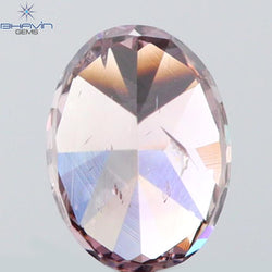 0.29 CT Oval Shape Natural Diamond Pink Color SI2 Clarity (4.52 MM)