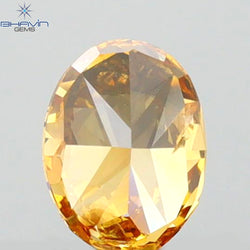0.35 CT Oval Shape Natural Diamond Orange Color SI1 Clarity (4.99 MM)