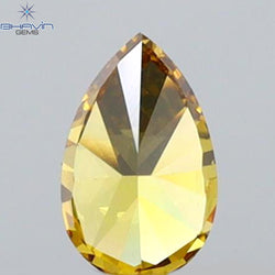 0.23 CT Pear Shape Natural Diamond Orange Color VS2 Clarity (4.82 MM)