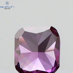 0.39 CT クッション シェイプ ナチュラル ルース ダイヤモンド 強化グリーン カラー VS2 クラリティ (4.26 MM)