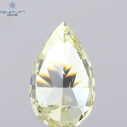 1.00 CT Pear Shape Natural Diamond Yellow Color I1 Clarity (8.14 MM)