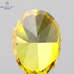 0.12 CT Oval Shape Natural Diamond Yellow Color VS1 Clarity (3.13 MM)