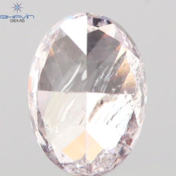 0.27 CT Oval Shape Natural Diamond Pink Color I1 Clarity (4.54 MM)