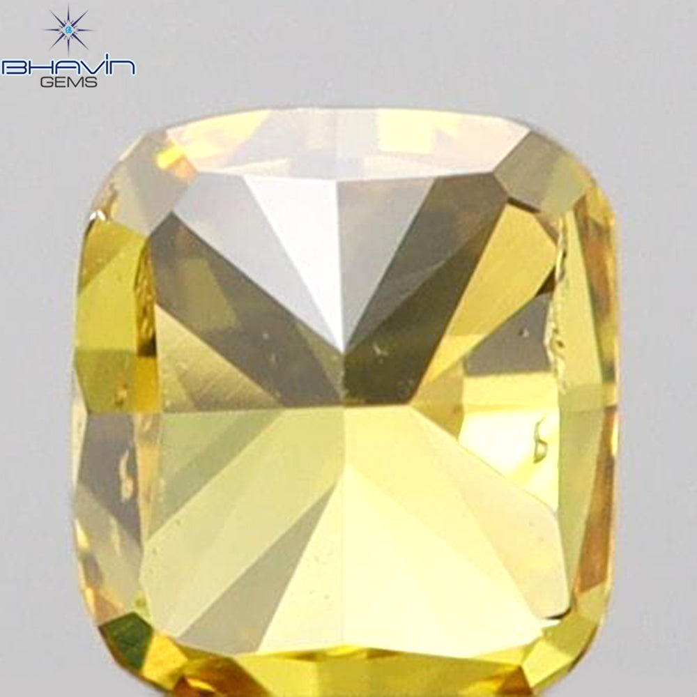 0.11 CT Cushion Shape Natural Diamond Orange Color VS2 Clarity (2.72 MM)