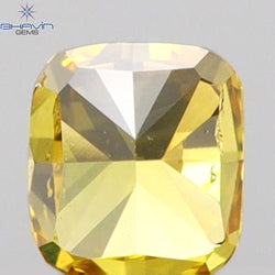 0.11 CT Cushion Shape Natural Diamond Orange Color VS2 Clarity (2.72 MM)