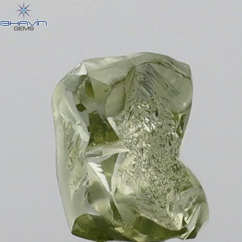 1.46 CT Rough Shape Enhanced Green Color VS2 Clarity (8.15 MM)