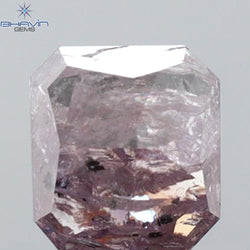 0.74 CT Radiant Shape Natural Diamond Pink Color I3 Clarity (4.93 MM)