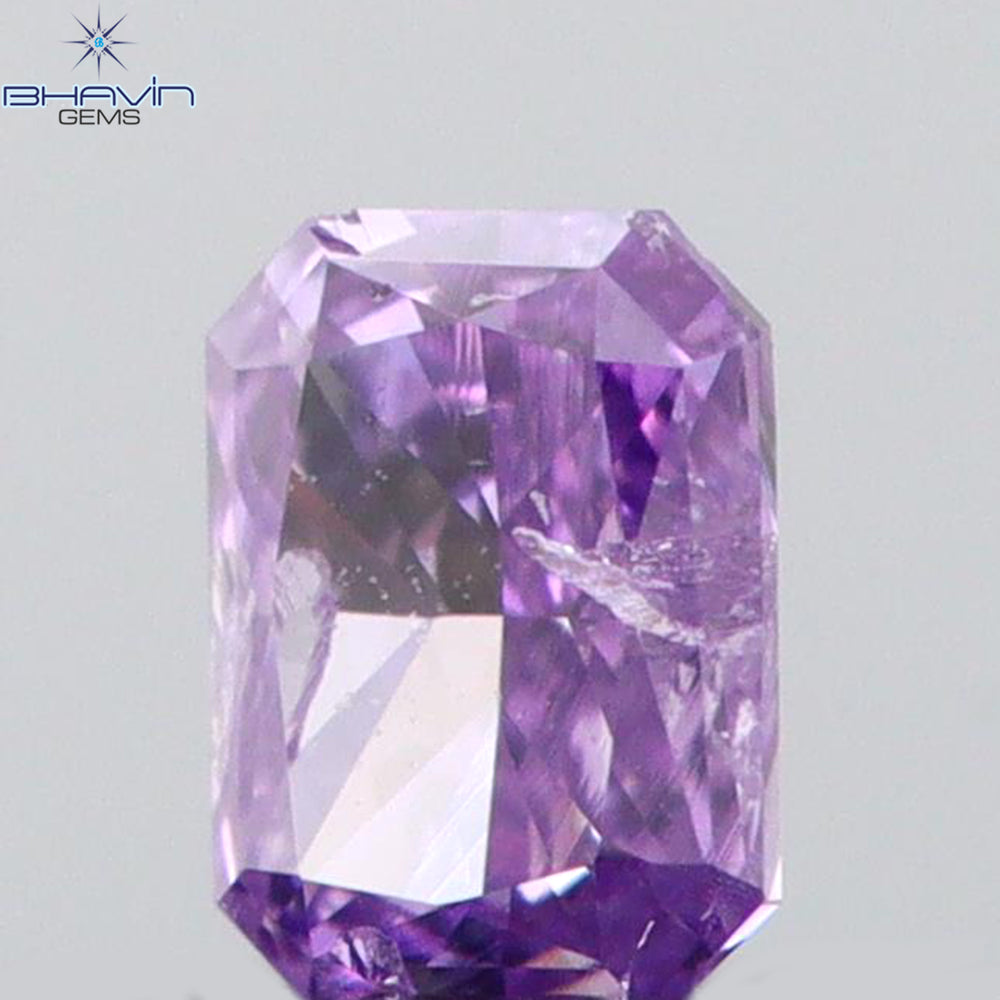 0.07 CT Radiant Shape Natural Diamond Pink Color I1 Clarity (2.80 MM)