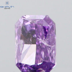 0.07 CT Radiant Shape Natural Diamond Pink Color I1 Clarity (2.80 MM)
