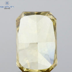 1.00 CT Radiant Shape Natural Diamond Green Yellow (Chameleon) Color SI1 Clarity (7.10 MM)