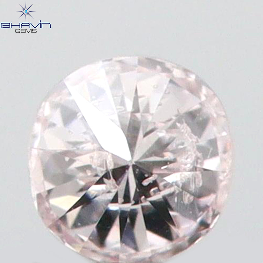0.05 CT Round Shape Natural Diamond Pink (Argyle) Color SI2 Clarity (2.40 MM)