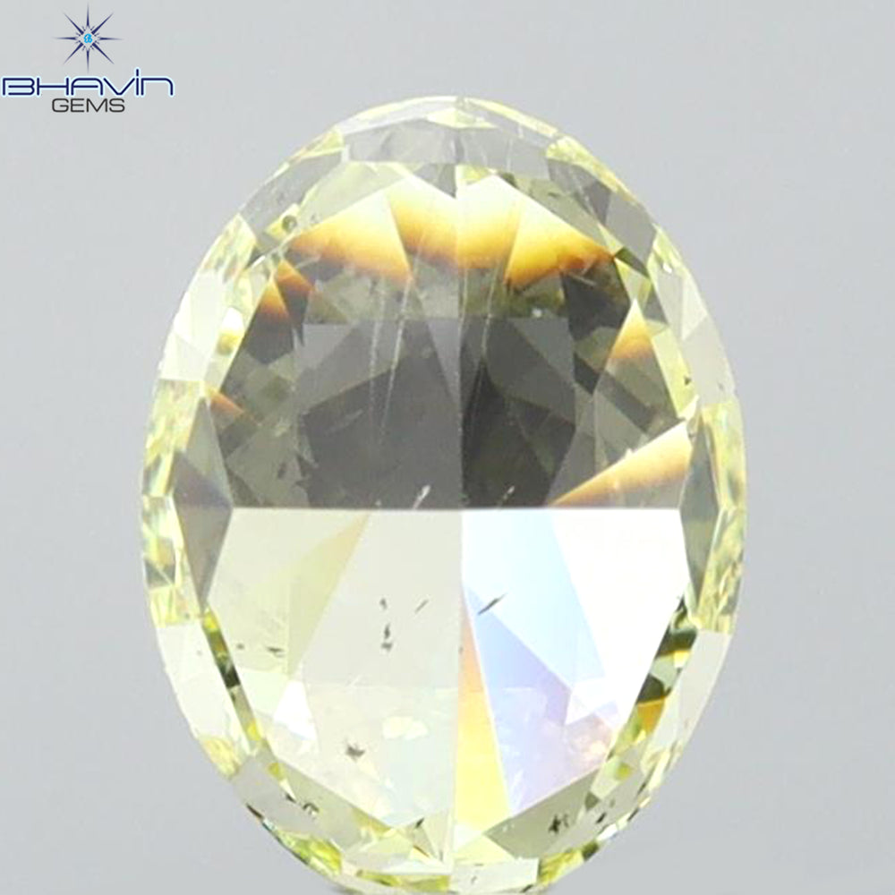 GIA Certified 1.30 CT Oval Shape Natural Diamond Yellow Color SI1 Clarity (7.51 MM)