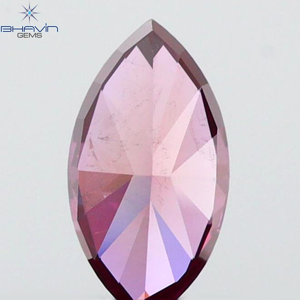 0.22 CT Marquise Shape Natural Diamond Pink Color VS2 Clarity (5.71 MM)