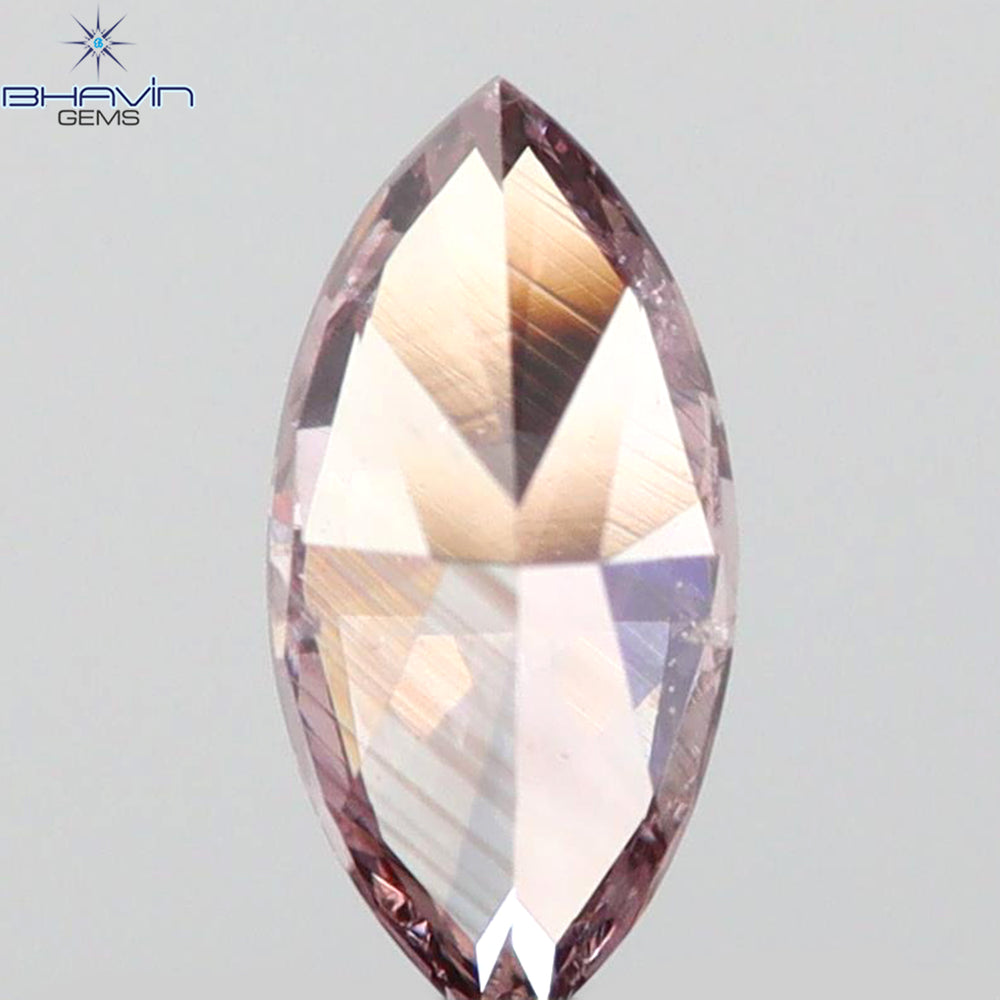 0.15 CT Marquise Shape Natural Loose Diamond Pink Color VS2 Clarity (5.31 MM)