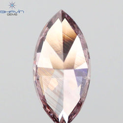 0.15 CT Marquise Shape Natural Loose Diamond Pink Color VS2 Clarity (5.31 MM)