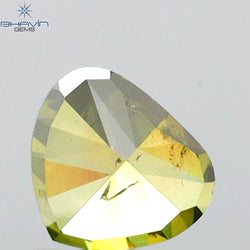 0.41 CT Heart Shape Natural Diamond Green Color SI2 Clarity (4.62 MM)
