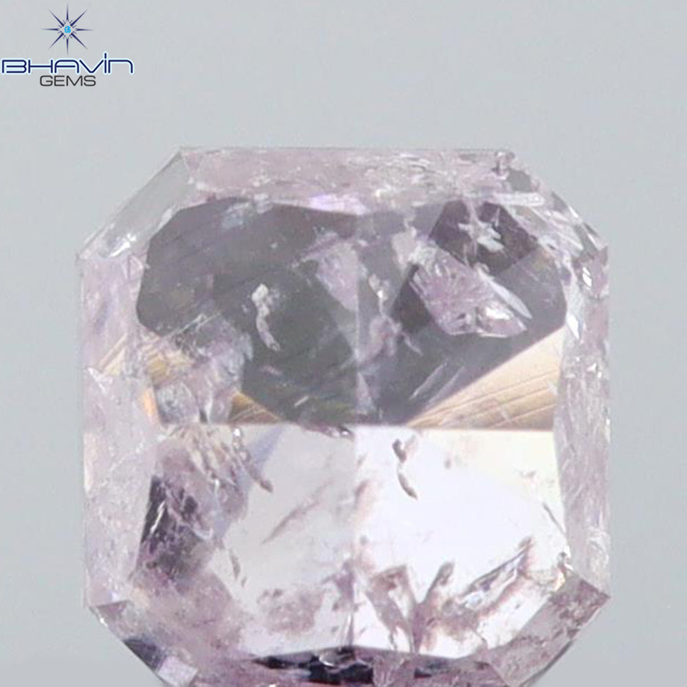0.31 CT Radiant Shape Natural Diamond Pink Color I3 Clarity (3.66 MM)