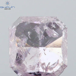 0.31 CT Radiant Shape Natural Diamond Pink Color I3 Clarity (3.66 MM)