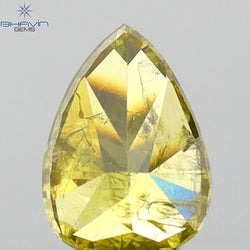 0.64 CT Pear Shape Natural Diamond Green Color I2 Clarity (6.48 MM)