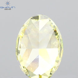 0.54 CT Oval Shape Natural Diamond Yellow Color VS1 Clarity (5.85 MM)