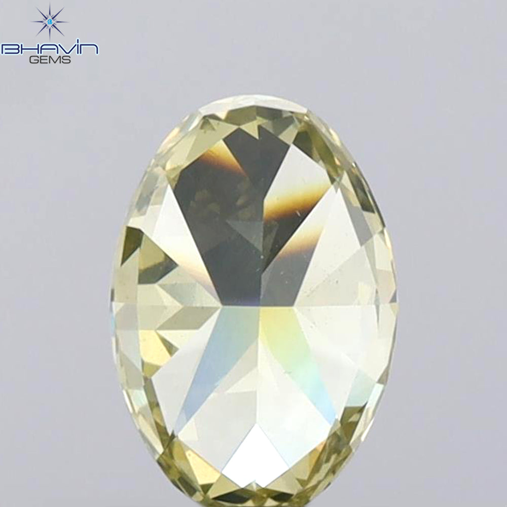 1.02 CT Oval Shape Natural Diamond Yellow Color VS2 Clarity (7.70 MM)