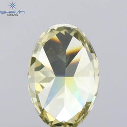 1.02 CT Oval Shape Natural Diamond Yellow Color VS2 Clarity (7.70 MM)