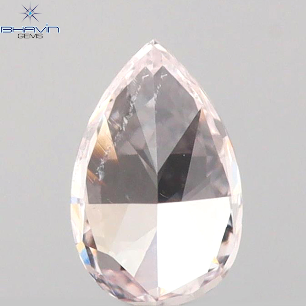0.23 CT Pear Shape Natural Diamond Pink Color SI2 Clarity (4.80 MM)