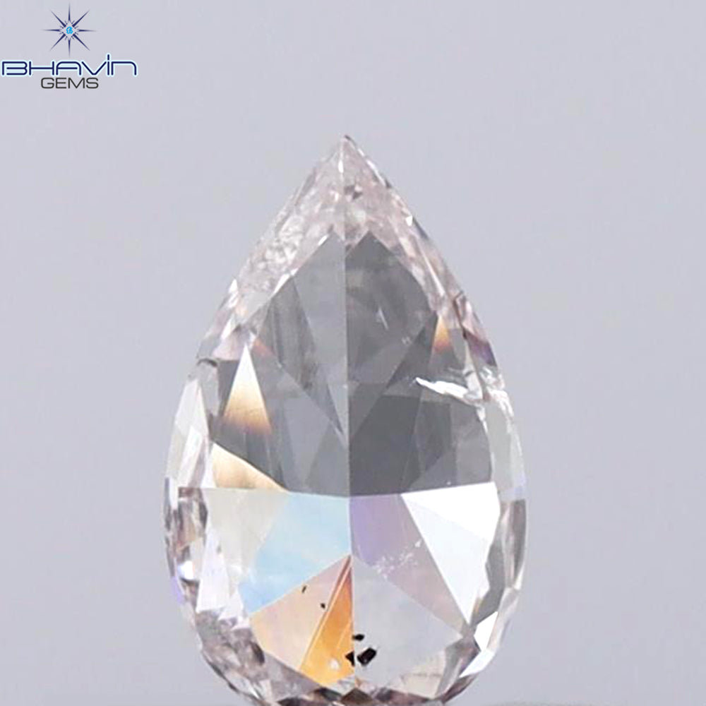 GIA Certified 0.33 CT Pear Diamond Brownish Pink Color Natural Loose Diamond (5.79 MM)