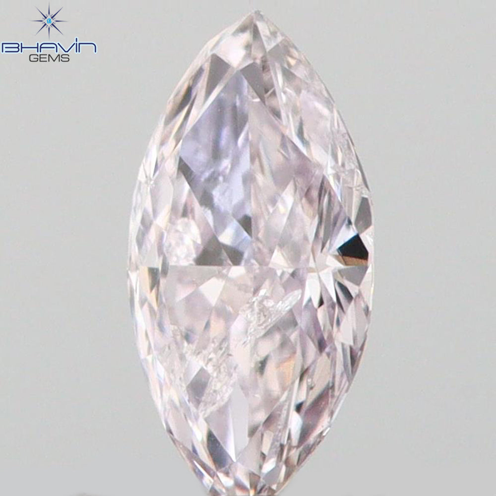 0.08 CT Marquise Shape Natural Loose Diamond Pink Color SI2 Clarity (4.40 MM)