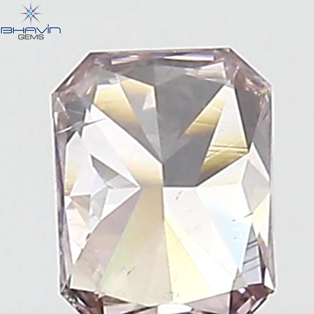 GIA Certified 0.27 CT Radiant Diamond Pink Brown Color Natural Loose Diamond SI2 Clarity (4.41 MM)