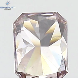 GIA Certified 0.27 CT Radiant Diamond Pink Brown Color Natural Loose Diamond SI2 Clarity (4.41 MM)