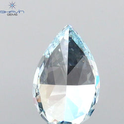 0.31 CT Pear Shape Natural Diamond Blue Color VS1 Clarity (5.40 MM)