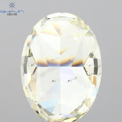 GIA Certified 2.01 CT Oval Shape Natural Diamond W to X Color (8.64 MM)