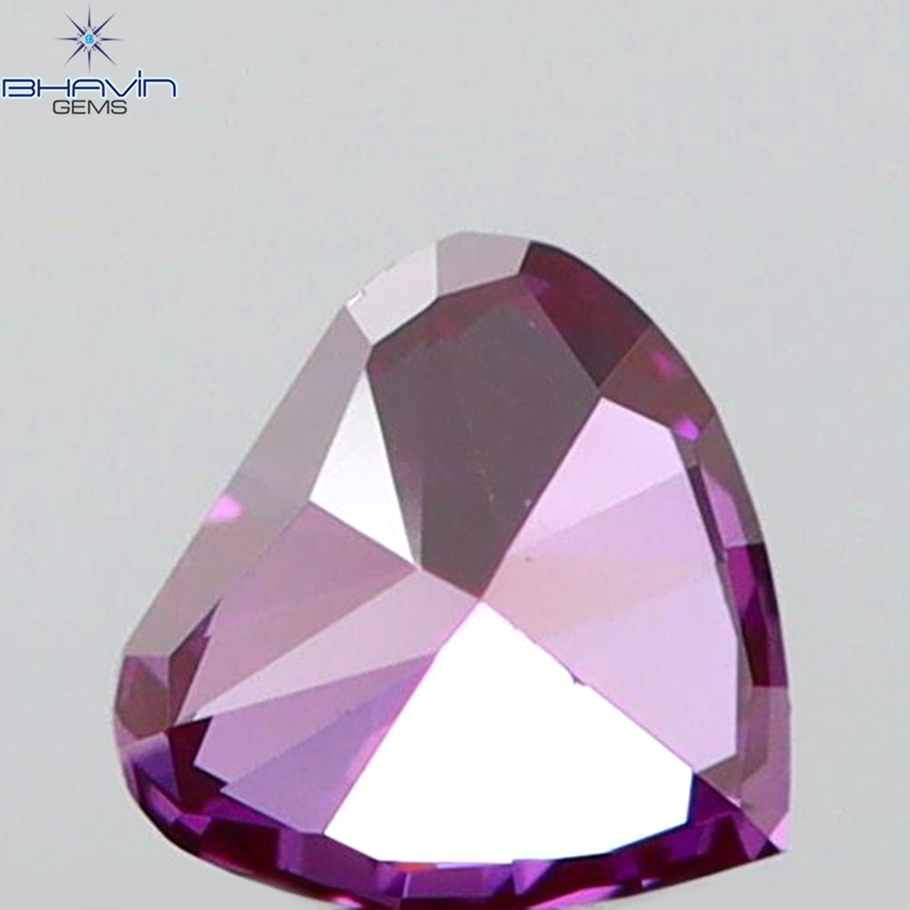 0.09 CT Heart Shape Enhanced Pink Color Natural Loose Diamond VS1 Clarity (2.60 MM)