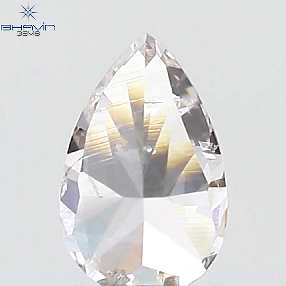 GIA Certified 0.51 CT Pear Diamond Pinkish Brown Color Natural Loose Diamond (6.27 MM)