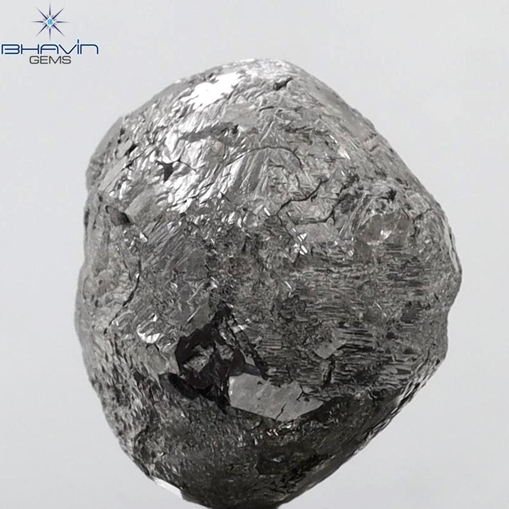 18.88 CT Rough Shape Natural Diamond Salt And Pepper Color I3 Clarity