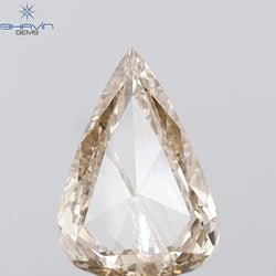 1.28 CT Pear Shape Natural Diamond Orange Brown Color I2 Clarity (9.91 MM)