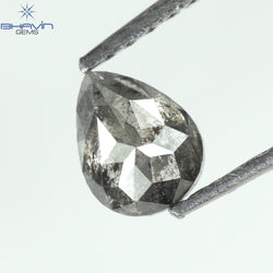 0.50 CT Pear Shape Natural Loose Diamond Salt And Pepper Color I3 Clarity (5.57 MM)