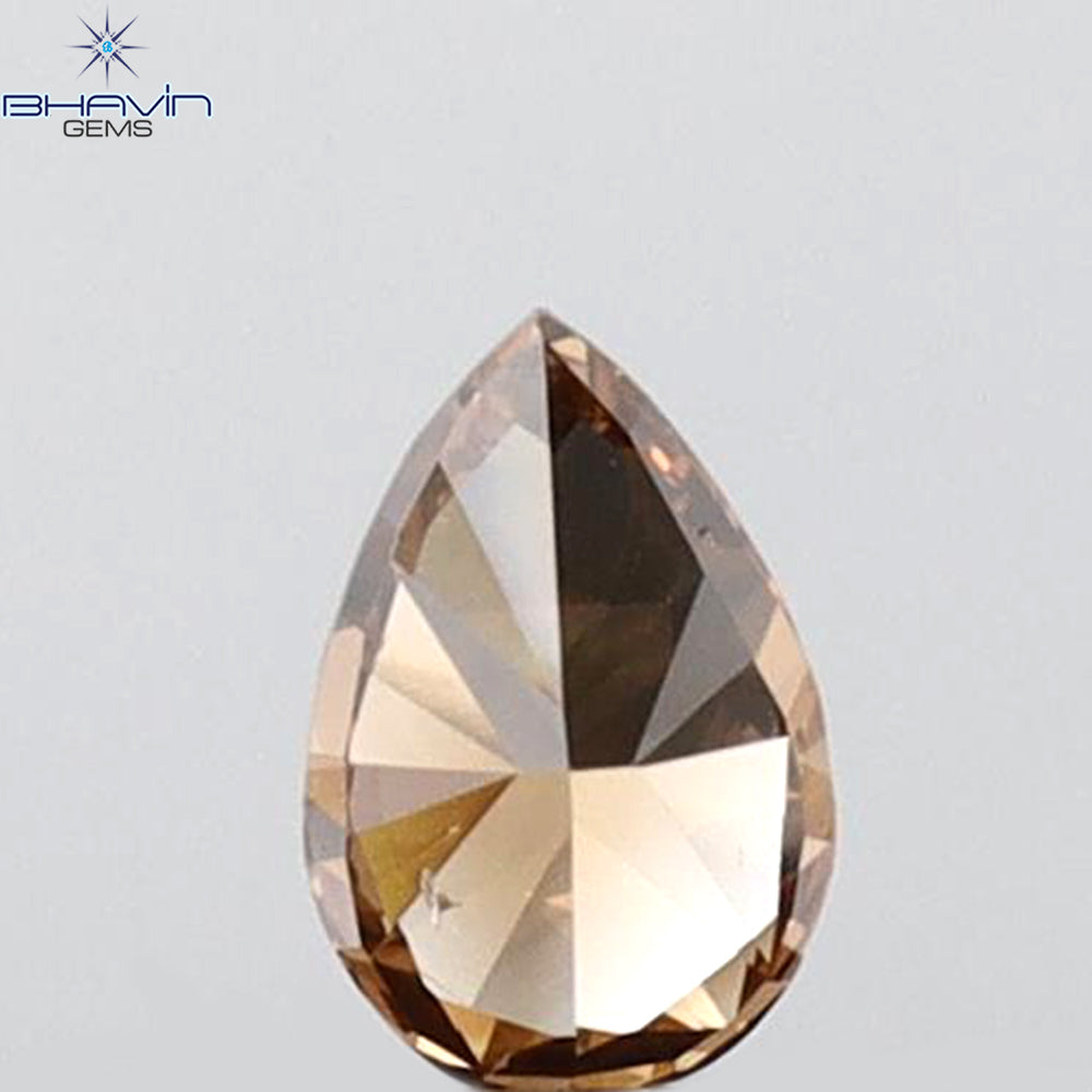 0.12 CT Pear Shape Natural Diamond Red Color VS2 Clarity (3.95 MM)