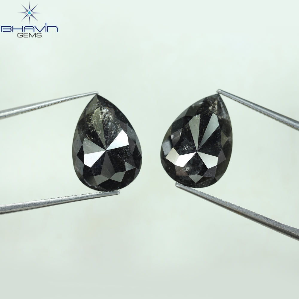 17.91 CT Pear Shape Natural Loose Diamond Salt And Pepper Color