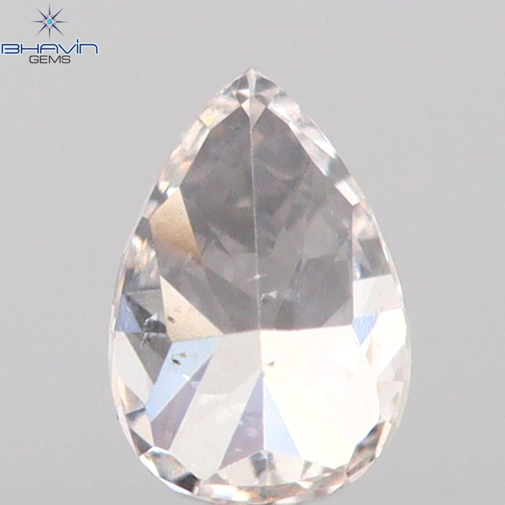 0.14 CT Pear Shape Natural Diamond Pink Color SI1 Clarity (4.00 MM)