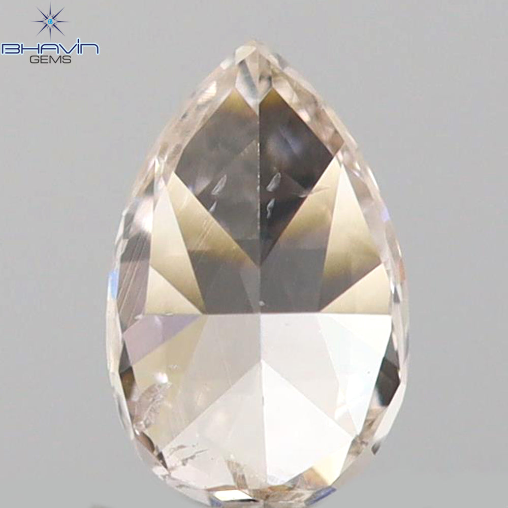 0.15 CT Pear Shape Natural Diamond Pink Color SI1 Clarity (3.90 MM)