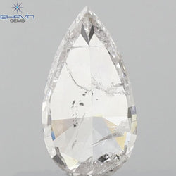 0.58 CT Pear Shape Natural Loose Diamond Pink Color I2 Clarity (7.38 MM)