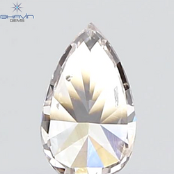 GIA Certified 0.46 CT Pear Diamond Pinkish Brown Color Natural Loose Diamond (6.54 MM)