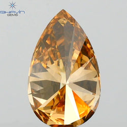 0.55 CT Pear Shape Natural Diamond Brown Pink Color VS2 Clarity (6.87 MM)