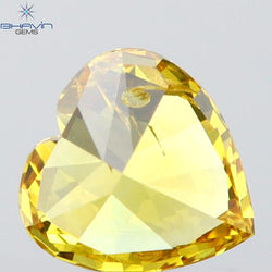 0.25 CT Heart Shape Natural Loose Diamond Orange Color SI2 Clarity (4.20 MM)
