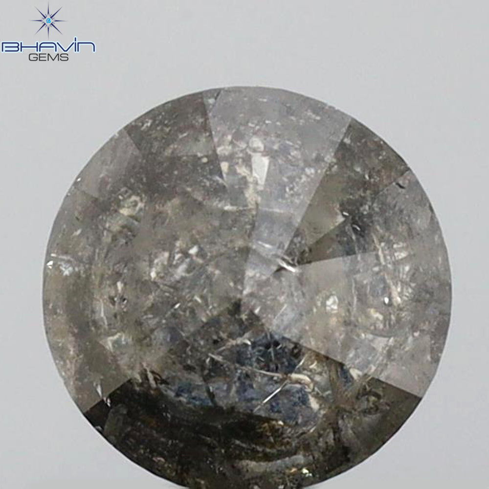 0.99 CT Round Shape Natural Diamond Salt And Papper Color I3 Clarity (6.00 MM)