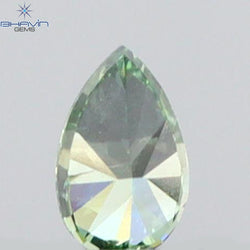 0.07 CT Pear Shape Natural Diamond Green Color VS2 Clarity (3.25 MM)