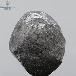 2.49 CT Rough Shape Natural Diamond Salt And Pepper Color I3 Clarity (7.36 MM)