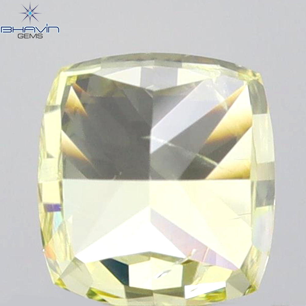 1.01 CT Cushion Diamond Yellow Color Natural Loose Diamond I2 Clarity (5.29 MM)